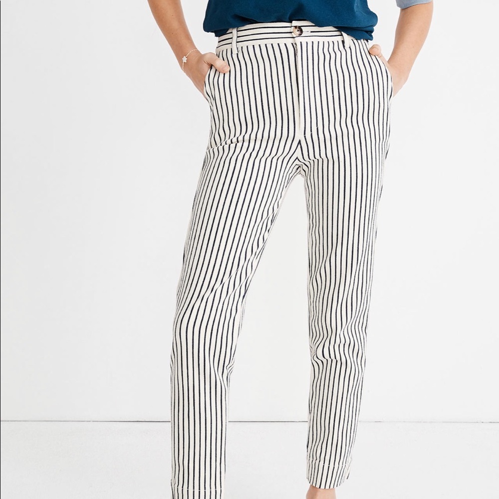 Tapered Pants in Stripe
